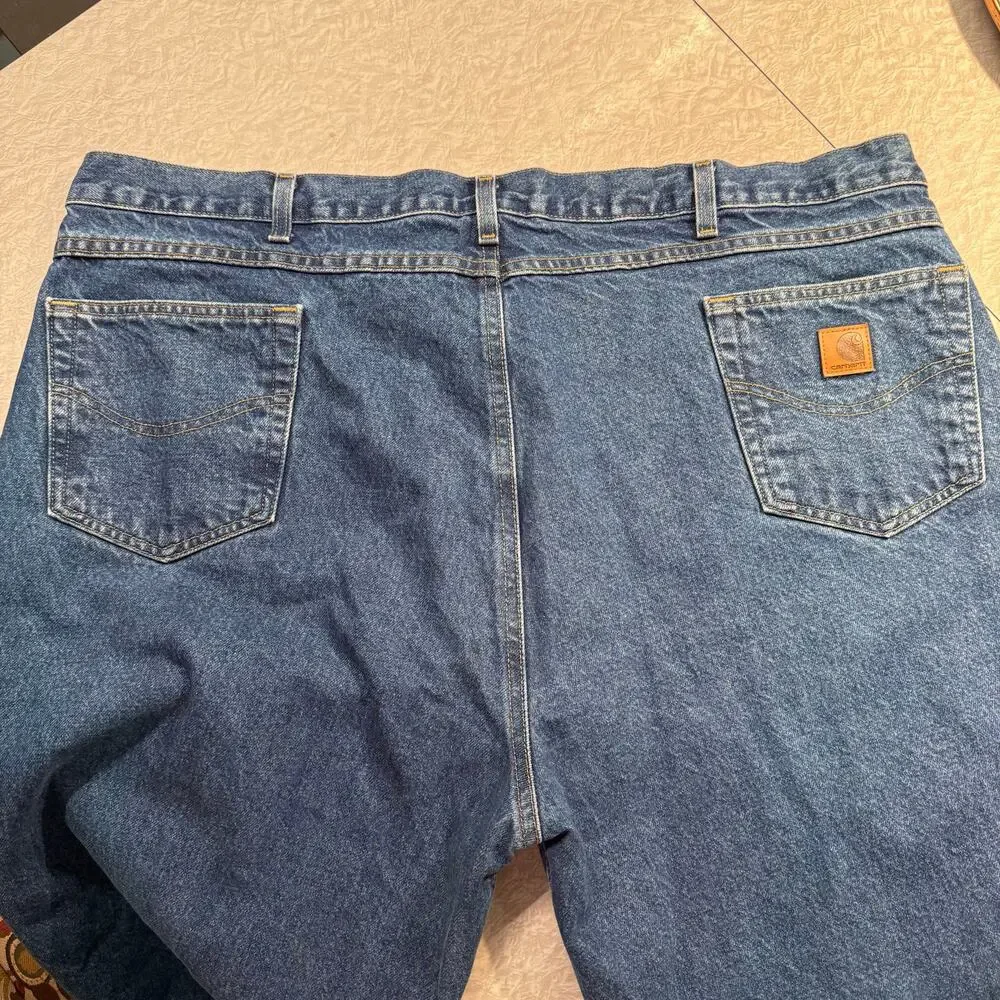 Carhartt Traditional Fit Straight Leg Jeans Men’s 44x32 Medium Wash Y2K Workwear